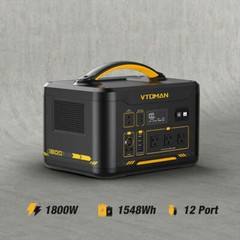 VTOMAN Jump 1800 Portable Power Station 1800W 1548Wh LiFePO4 Battery Generator