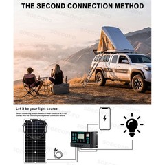 7000W Solar System Kit 100A Controller DC12V AC110 220V Panel for RV Boat Camp