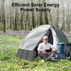 45W Portable Solar Panel Chargers USB-C,QC3.0 USB-A and DC Outputs Foldable IP67