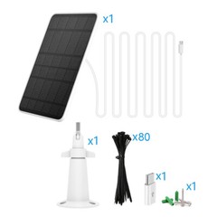 Waterproof Solar Panel Kit For Arlo Essential Spotlight Camera Doorbell Charger