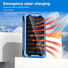 36800mAh Portable External Solar Power Bank Dual 4USB Battery Charger for Phone