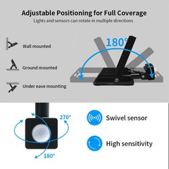 LED Floodlight Motion Sensor AC220V AC110V 10W 300W Waterproof Outdoor Projector