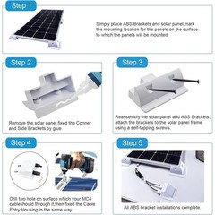 No Drill Solar Panel Mounting Brackets Easy Install Durable Universal Fit New