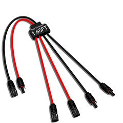 Solar Connectors for 2 Solar Panels,Tool-Free Solar Cable Splitter, IP68 Waterpr