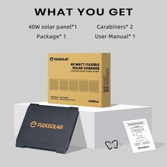 40W Portable Solar Panel Charger – Foldable, Waterproof, USB-C, QC3.0 for Campin