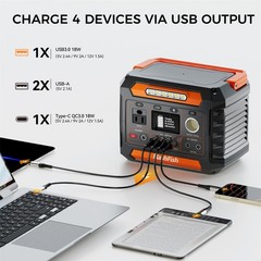 Flashfish 300W 230WH Portable Solar Generator Optional With 60W 18V Solar Panel