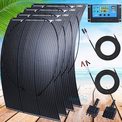 Semi-Flexible 200W 400W Solar Panel (w/ Controller) For RV Roof Boat Camper Home