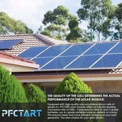 PFCTART 800W Solar Panel Kit Mono 12V for Home RV Marine Battery Charge Boat Car