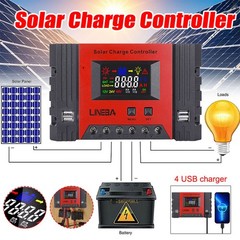 5200W 100A USB Solar Charge Controller 12V/24V/48V AUTO Battery PV Regulator NEW