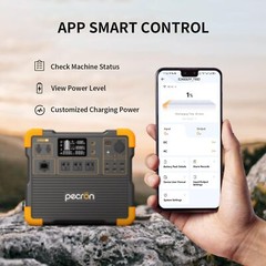 PECRON Used E2400LFP Portable Power Station 2048Wh Lifepo4 Battery Backup 2400W