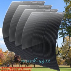 400W 200W Flexible Solar Panel Portable Mono Camping Battery Charge RV Boat 18V