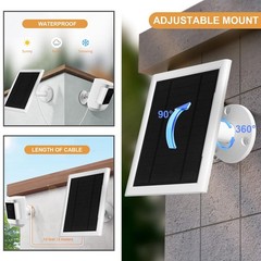 5W Solar Panel Compatible for Ring Camera Spotlight Cam Plus/Pro (Battery)