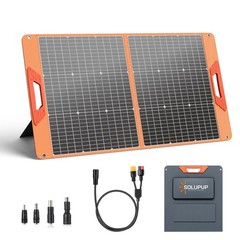 100W Portable Solar Panel for Power Station, 23.5% High Efficiency Foldable S…