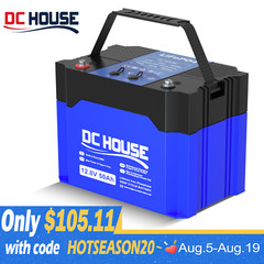12V 50Ah Portable LiFePO4 Lithium Battery Deep Cycle RV Solar Camping Off-grid