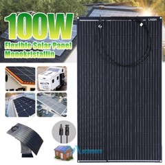 Flexible 100W Monocrystalline Solar Panel 18V for Home/RVs/Boat/Solar Off-grid