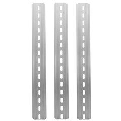 3 Pcs Aluminum Rail Aluminium Din for Electrical Components Industry Rails