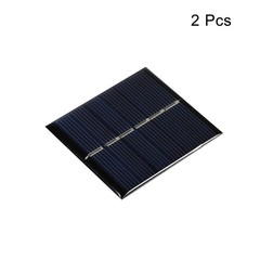 2Pack Mini Solar Panel Cell 3V 150mA 0.45W 60mm x 55mm for DIY Project