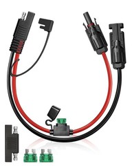 Solar Panel Connector to SAE Adapter Cable 1FT 10AWG