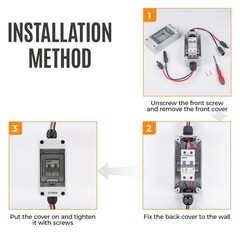Solar Panel Disconnect Switch 400V DC/AC 60A PV Disconnect Switch Outdoor IP6…