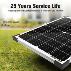 25W 12V Solar Battery Charger, Waterpoof Solar Panel Kit with Energy Saving Cont