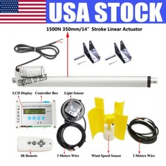 DIY Single Axis Solar Tracking Tracker-14″ Linear Actuator Anemometer System SJ