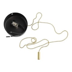 Modern Chrome Pull Cord Light Switch for Bathroom and More with 100cm Chain