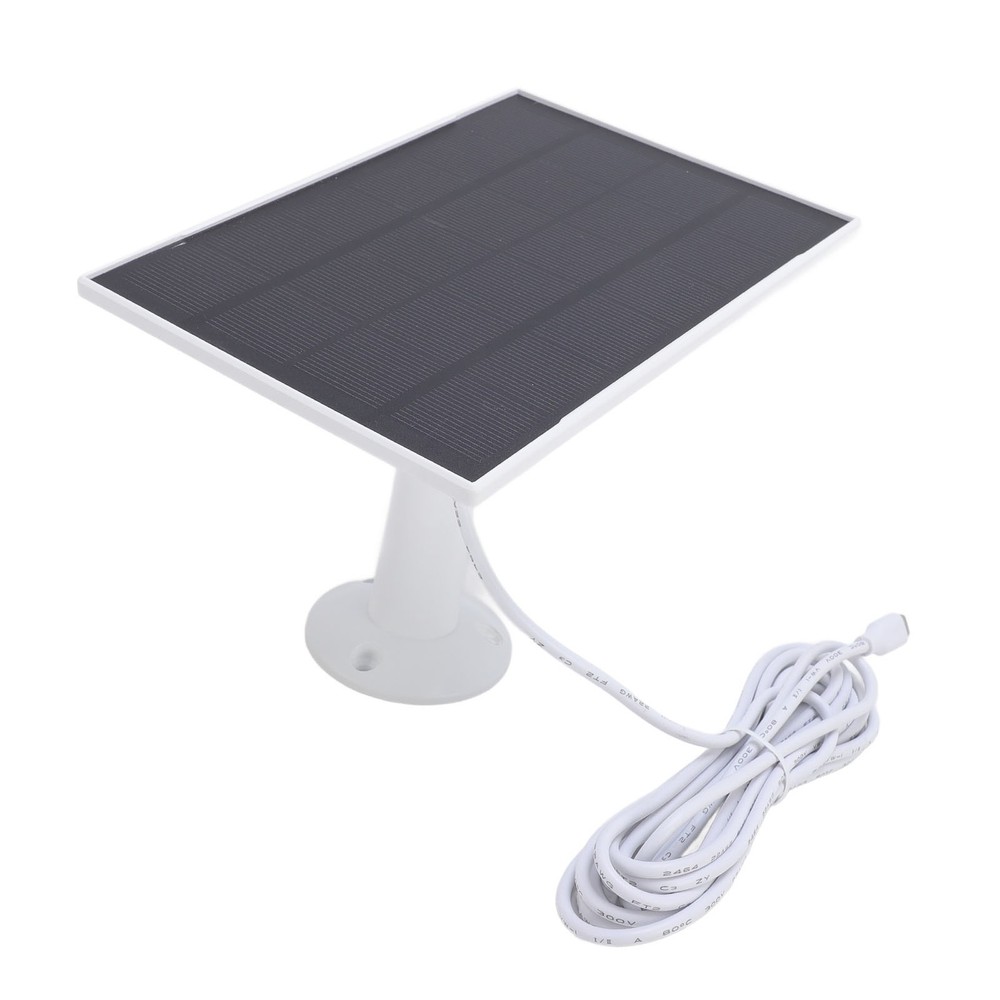 White Solar Panel For Bird Feeder Camera Waterproof Charger For Outdoor Use