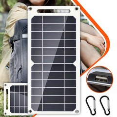 20W Portable Mini Solar Panel For Outdoor Phones 5V USB Type-C Charge Power Bank