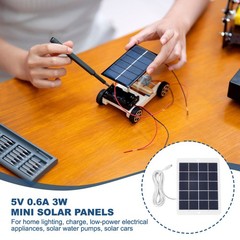 5V 0.6A 3W Mini Solar Panels, USB Polycrystalline Solar Panel Cell Charger