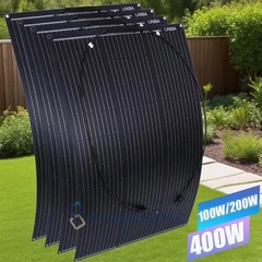 400W 200W 100W Solar Panel Kit Mono 12V Battery Charge PV RV Home Off-Grid Boat