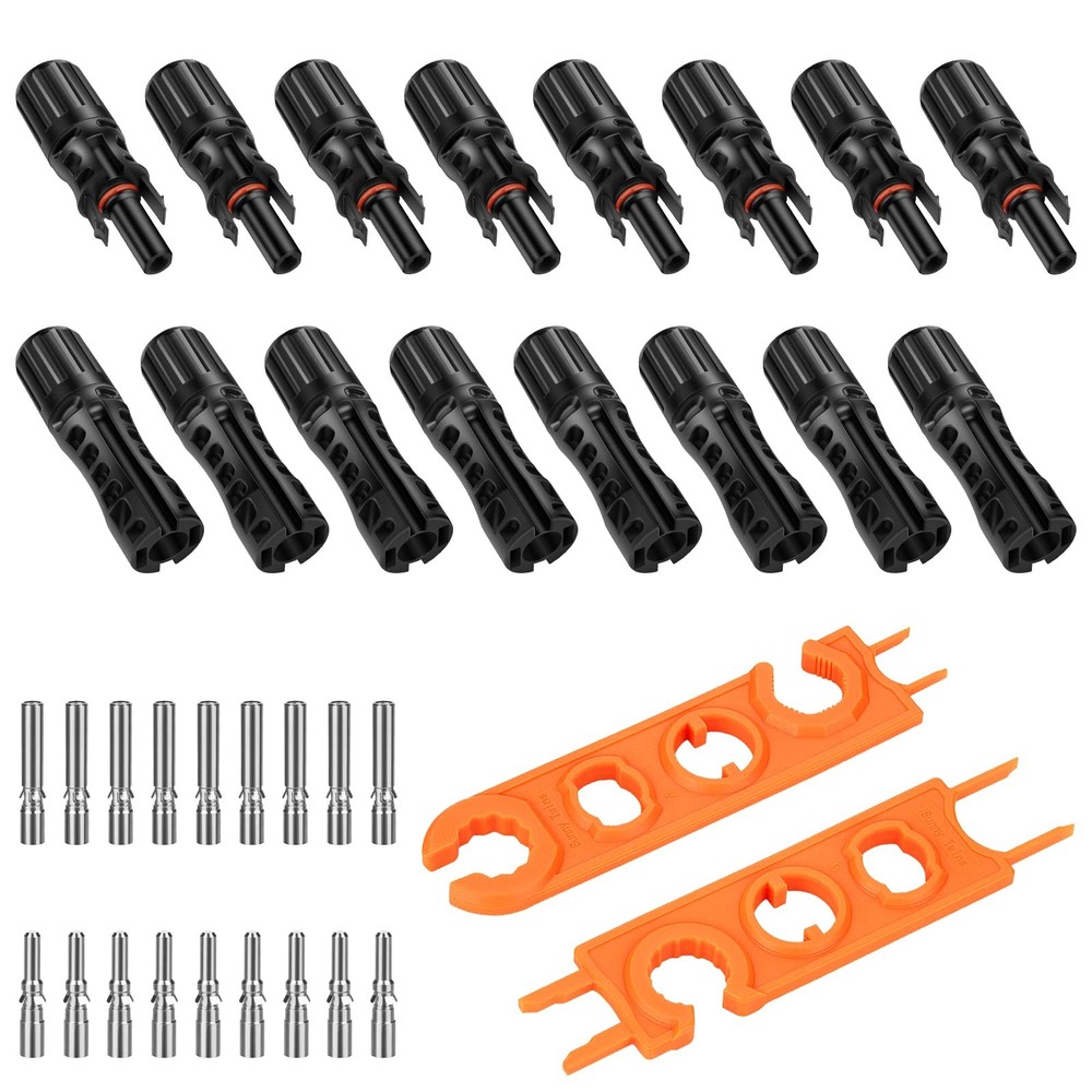 16 PCS 8AWG Solar Connectors with Spanners, 8 Pair Solar Panel Connectors Mal…