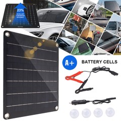 50W Solar Battery Maintainer Waterproof Car RV Boat Charger 12V Tender Trickle