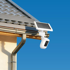 2 in 1 Gutter Mount for Outdoor Camera and Solar Panel, 360°Adjustable