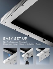 100 Watt Solar Panels 12/24V Solar Panel W/ Frame-Less Design & Maintenance-Free