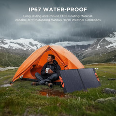 110W Portable Solar Panel for Jackery, Ecoflow, Anker, and Bluetti – Waterproof