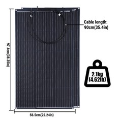 200W 2*100W Flexible Mono Portable Solar Panel 18V IP68 for Home/Caravan/RV/Boat