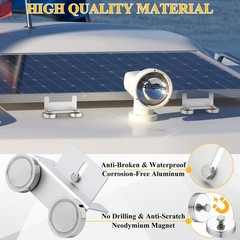 4 Pack 1200 Lbs No Drill Magnetic Solar Panel Mount Bracket Solar Panel Mount…