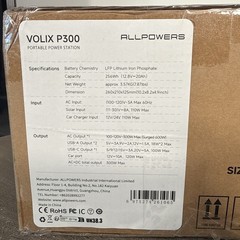 ALLPOWERS VOLIX P300 Portable Power Station 300W 256Wh LiFePO4 Solar Generator
