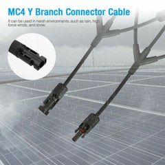 1 Pair Solar Connectors Y Branch Parallel Adapter Cable Wire Plug for SolarPanel