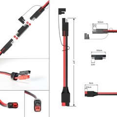 12AWG Anderson Connector to SAE Extension Cable SAE Polarity Reverse Adapter