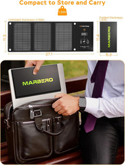 21W Portable Foldable Solar Panel Charger USB & DC Output for Outdoor