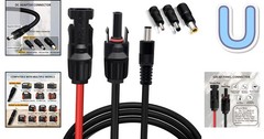Versatile 5FT Solar Panel Extension Cable with Multiple Connectors for Jackery