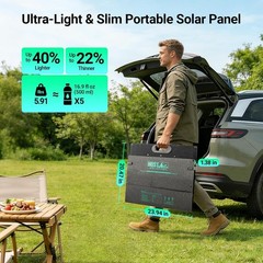 100W Ultra-Light Portable Solar Panel, N-Type 25% High Efficiency Solar Charger