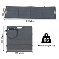 Ctolity 200W Foldable Solar Panel Monocrystalline 12V-24V IP68 Camping RV