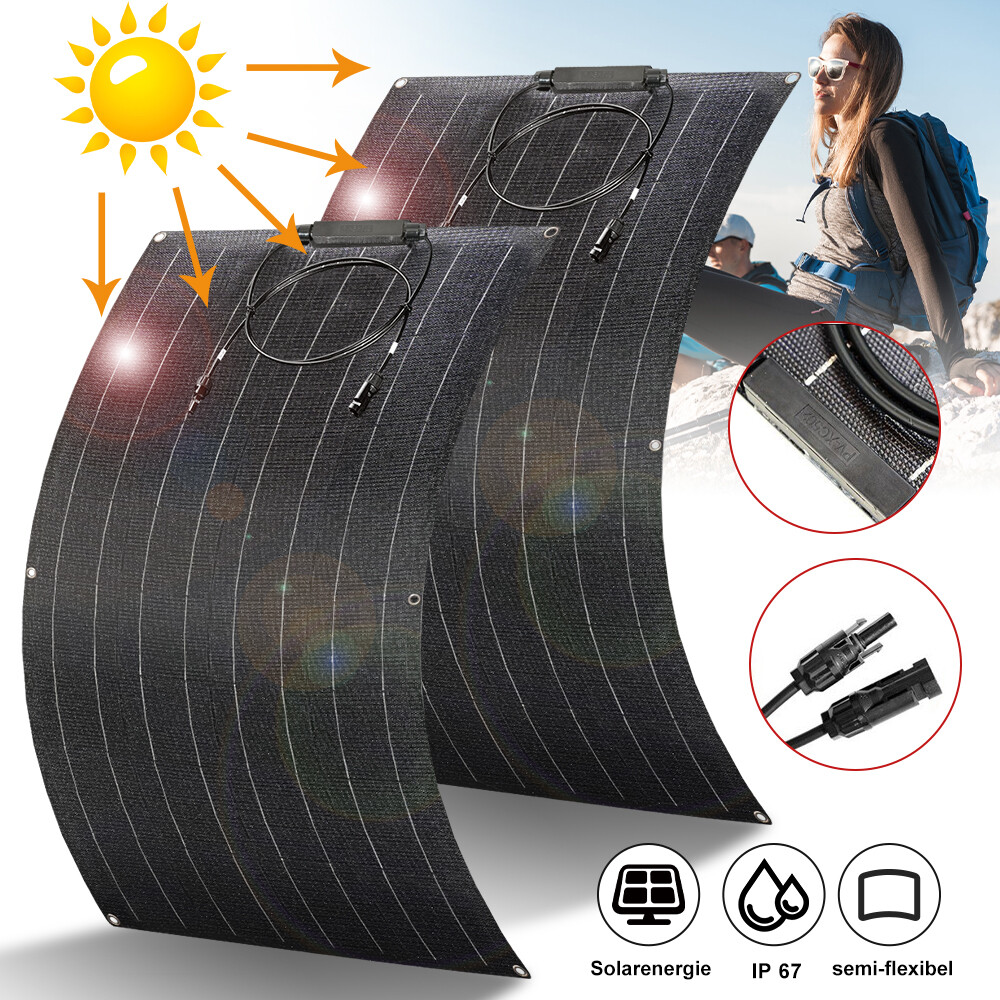 400W 200W Flexible Solar Panel Mono 12V Portable for Camping Home RV Boat Marine