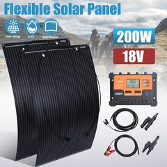 200W Monocrystalline flexible Solar Panel Kit+Controller for RV/Camper/Boat/Home
