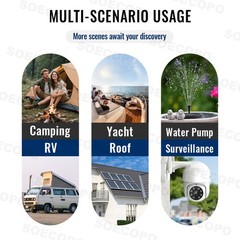 100W 18V Portable Solar Panel 12V Car RV Boat Battery Charger Clips