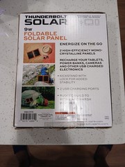 Thunderbolt Solar 9w Foldable Solar Panel. New!