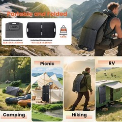 200W Watt 12V Portable Foldable Solar Panel for Camping Charger Power Station RV