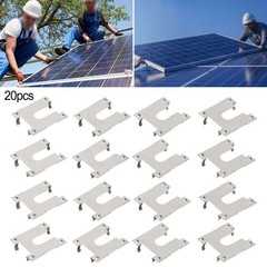 20 Pack Stainless Steel Earth Plate Grounding Clip Solar Panels PV Roof Fitting